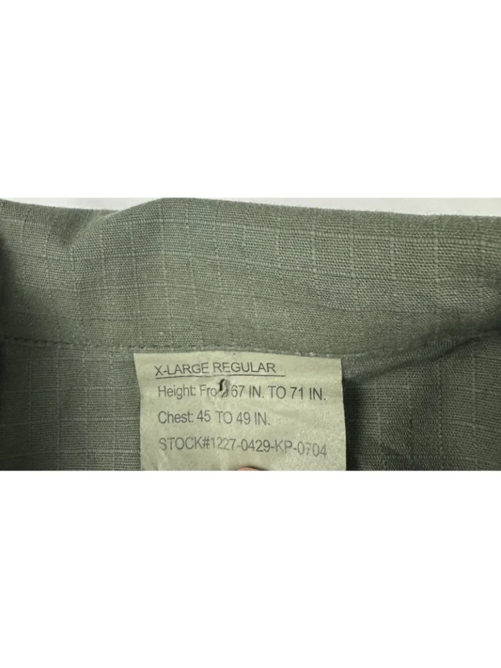 US Military Rothko OD Green BDU Combat Jacket Shirt Utility XL